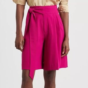 Lauren Ralph Lauren Pleated Georgette Wide-Leg Short